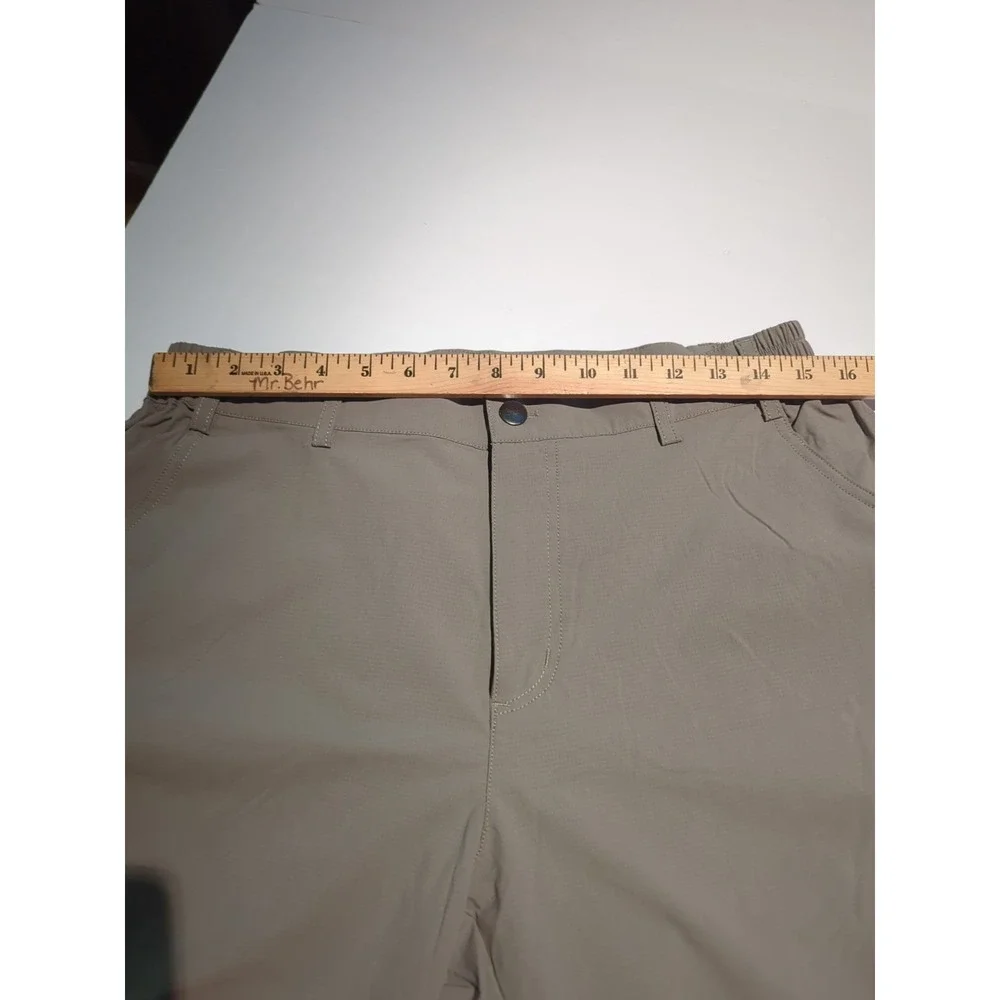 NONWE Mens Convertible Cargo Hiking Pants Sz 32x30.5 Khaki Zip Off Gorpcore